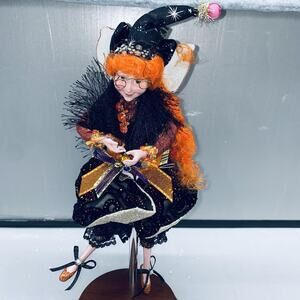Mark Roberts Halloween Witch Fairy Figurine Doll Trick or Treat with Stand
